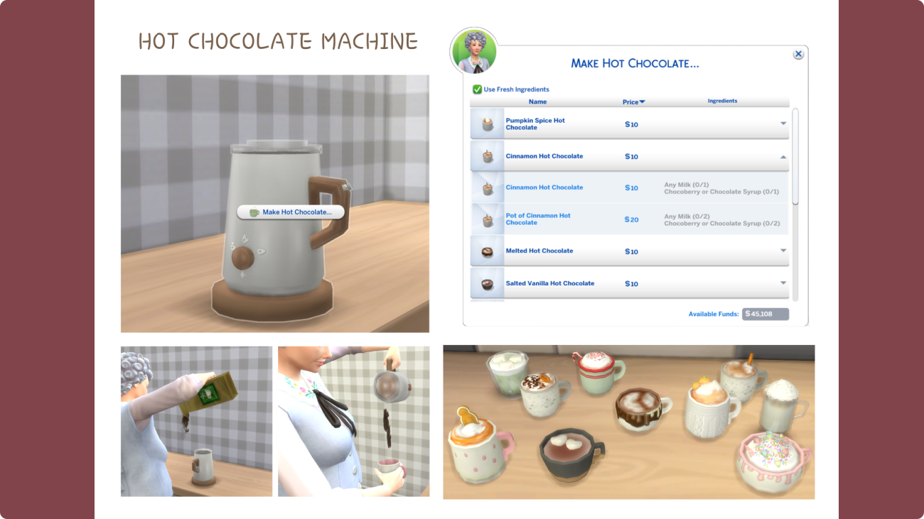 Hot chocolate machine by littlbowbub sims 