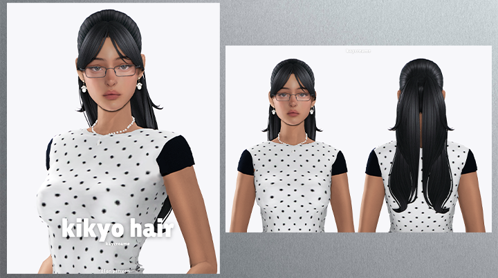 Kikyo Hair by Kaycreame | Українське Sims-ком'юніті